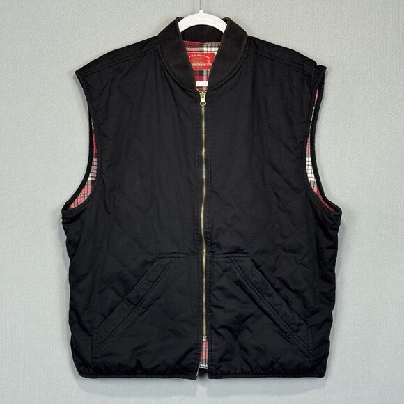 VTG 90s Marlboro Country Store Jacket Coat Men L Red Flannel/Quilt Liner Pockets - Picture 7 of 16